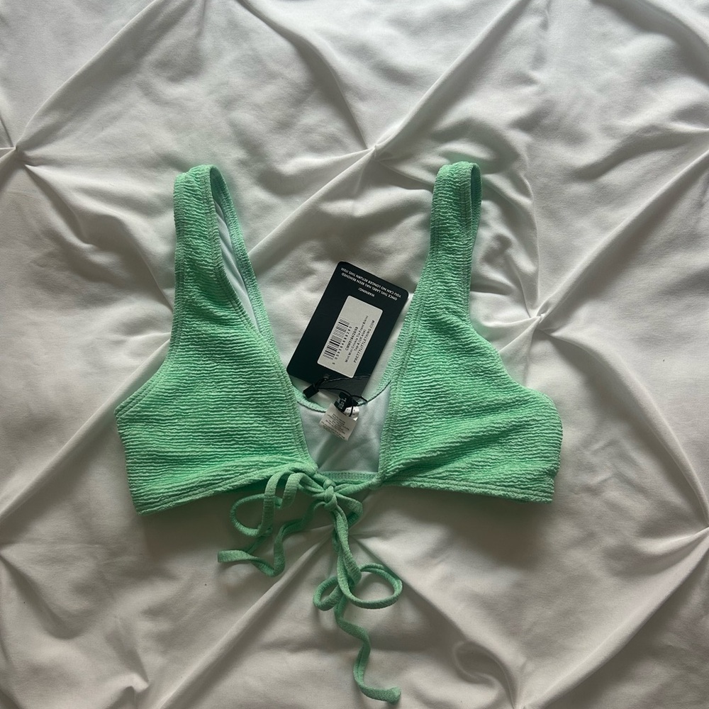 PrettyLittleThing Mint Green Textured Bralette
